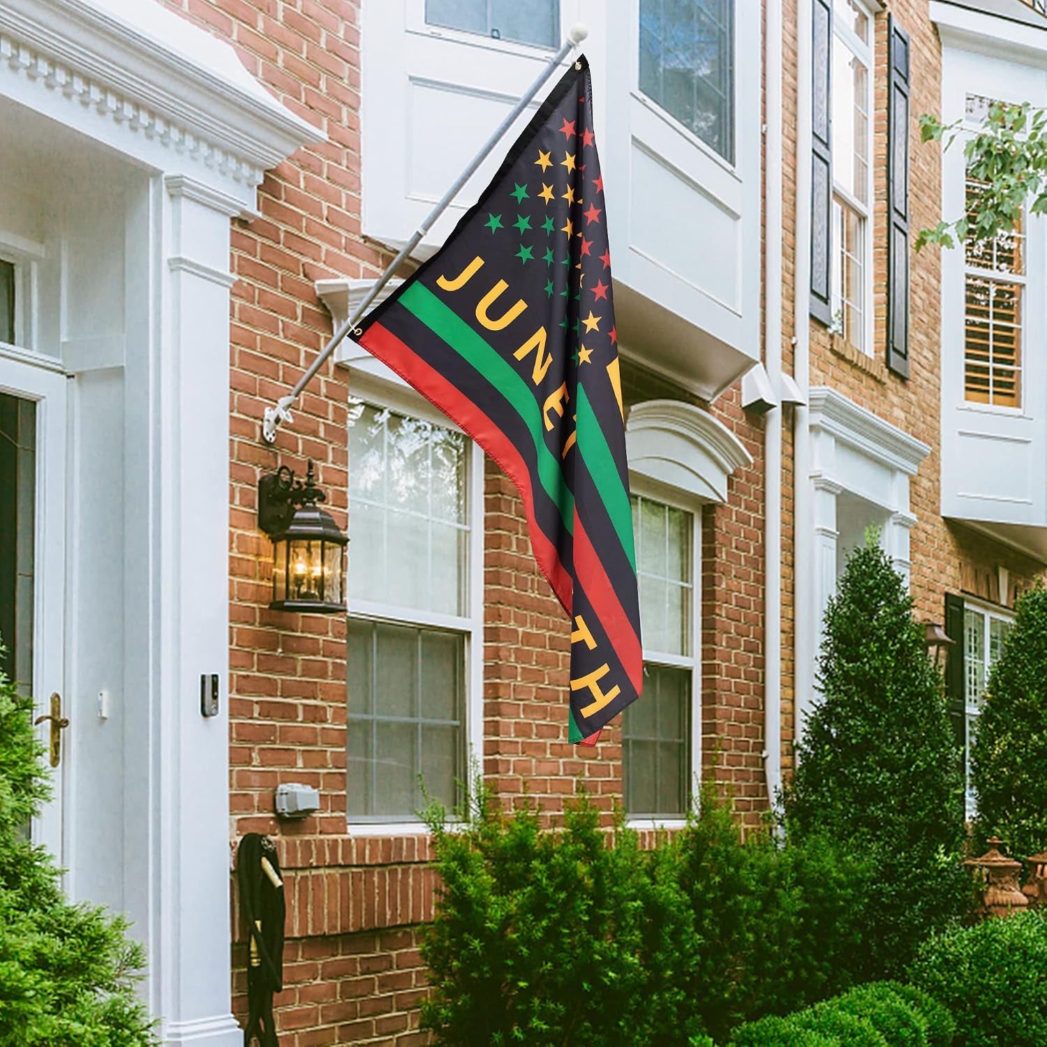 2-Pack Juneteenth Flags - 3X5 Ft African American Flag Black Pride Flag Banner for African Freedom Pride Outdoor Indoor Farmhouse Decor (B)