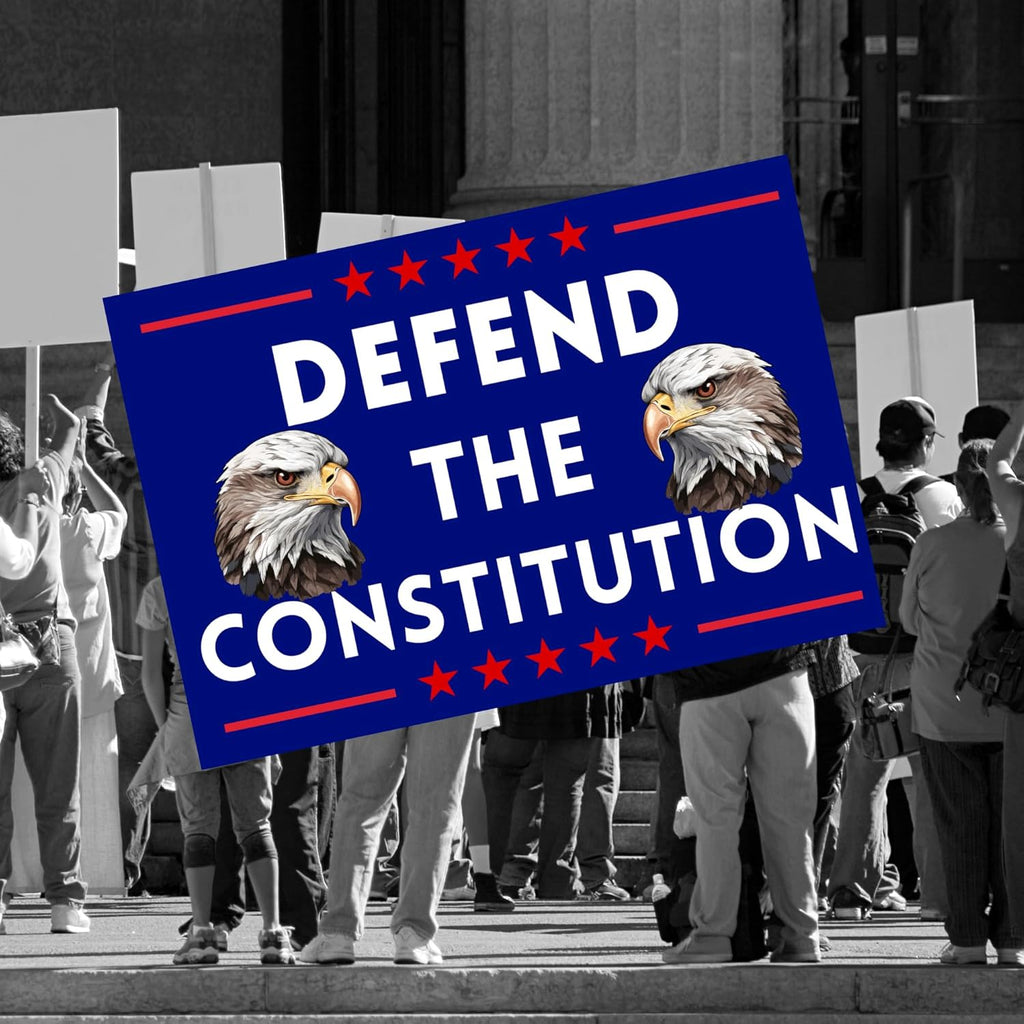 Protest Signs anti Trump to Carry at Rallies 6Pk 12X18” 8647 Resist Hands off Due Process Is Law Defend Constitution Impeach Remove Convict