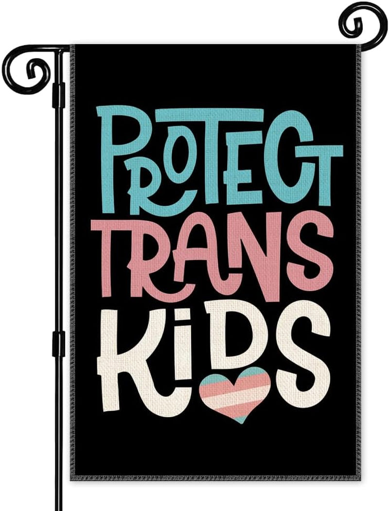 Protect Trans Kids Garden Flag, Civil Rights Trans Flag for Outside