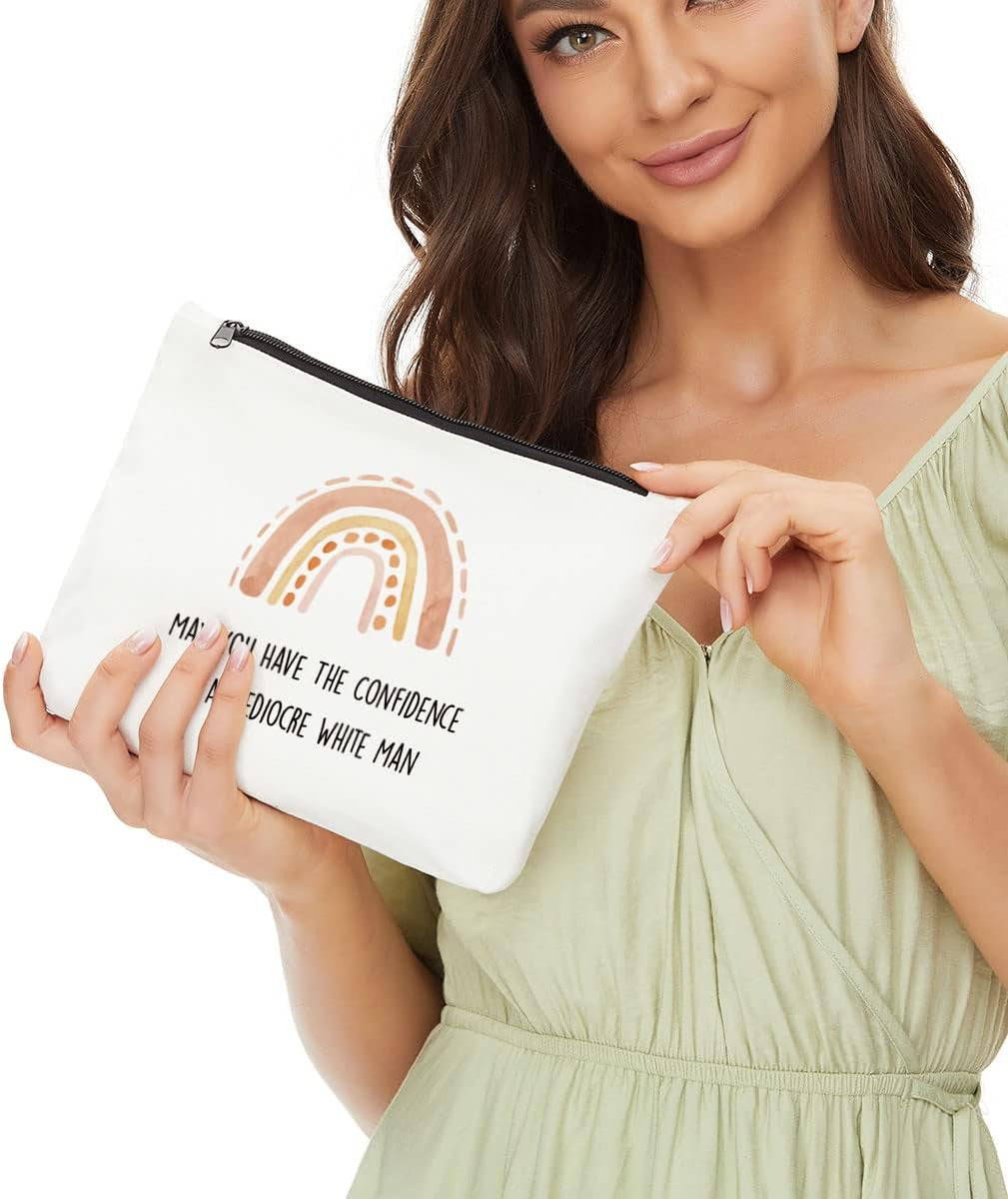 Inspirational Gifts for Women Makeup Bag, Feminist Gift Cosmetic Bag