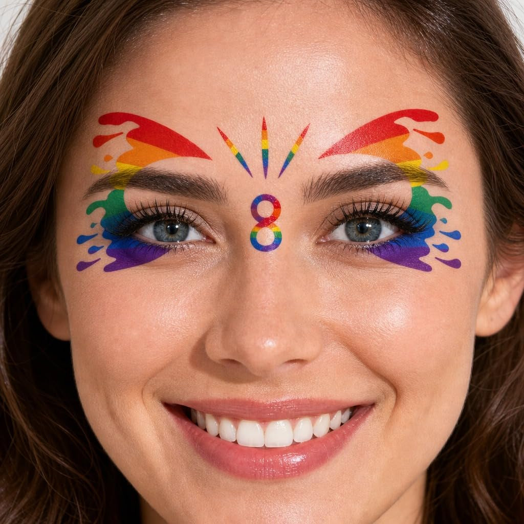 128+PCS Pride Temporary Tattoos Bulk Pack, LGBTQ Rainbow Tattoo Stickers for Pride Parade Party Favors, Waterproof Fake Tattoos for Adults Pride Decorations Supplies