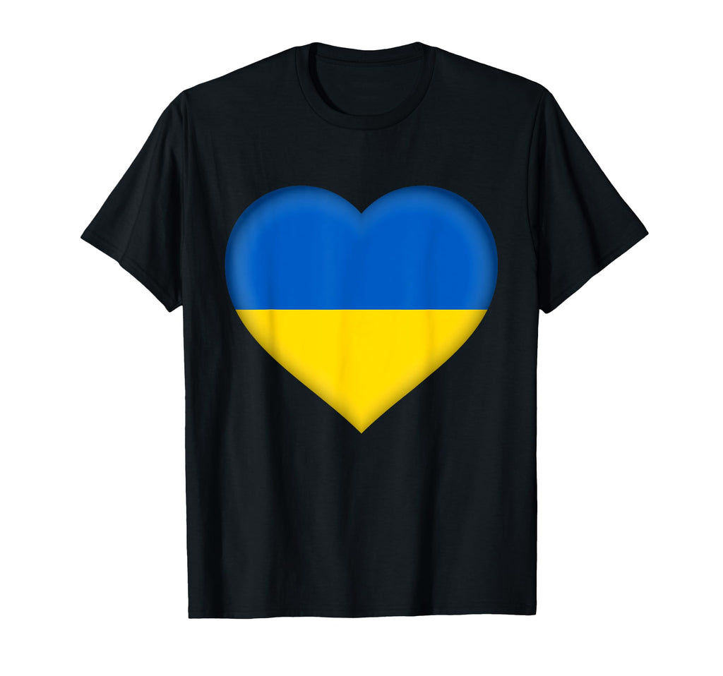 I Love Ukraine Ukrainian Flag Heart Outfit T-Shirt - Unique Graphic Unisex