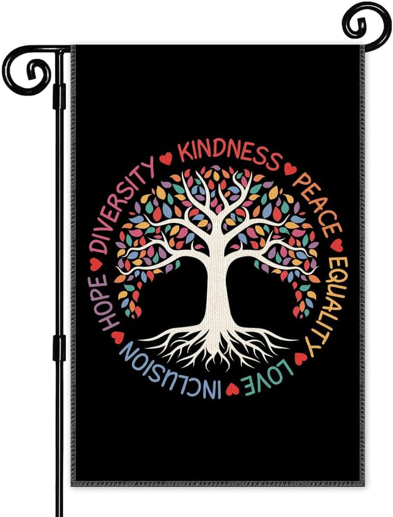 Kindness Peace Equality Inclusion Diversity Garden Flag for Outdoor