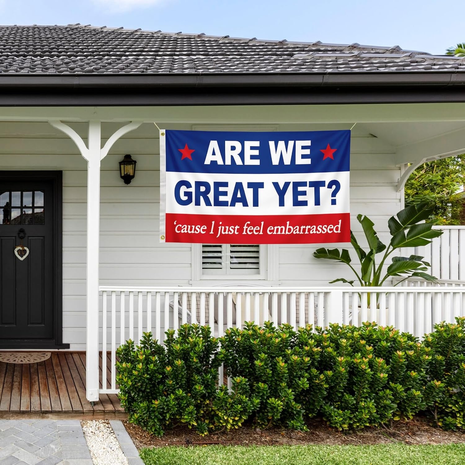 Are We Great yet Flag 3X5 Ft Humorous Banner