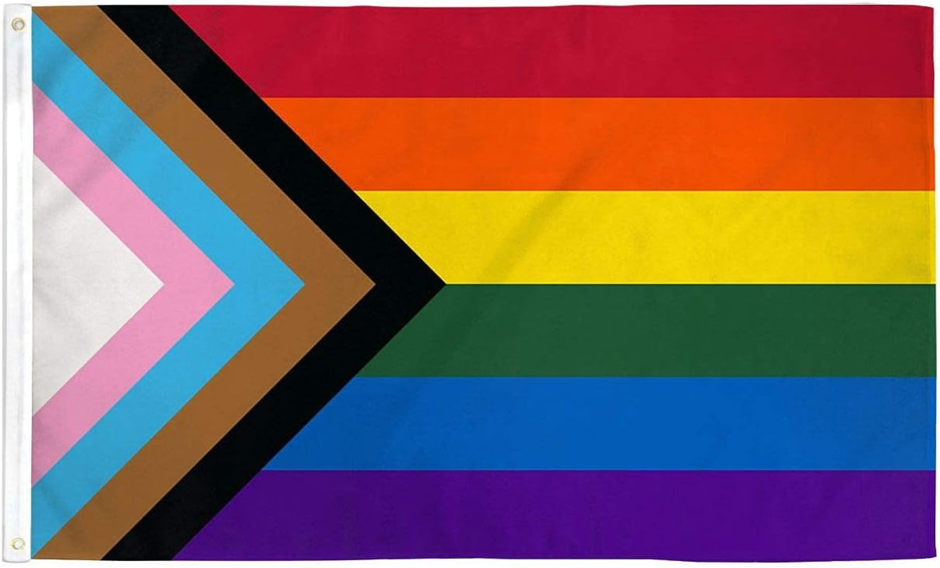 PROGRESS PRIDE WATERPROOF FLAG 2X3FT POLY