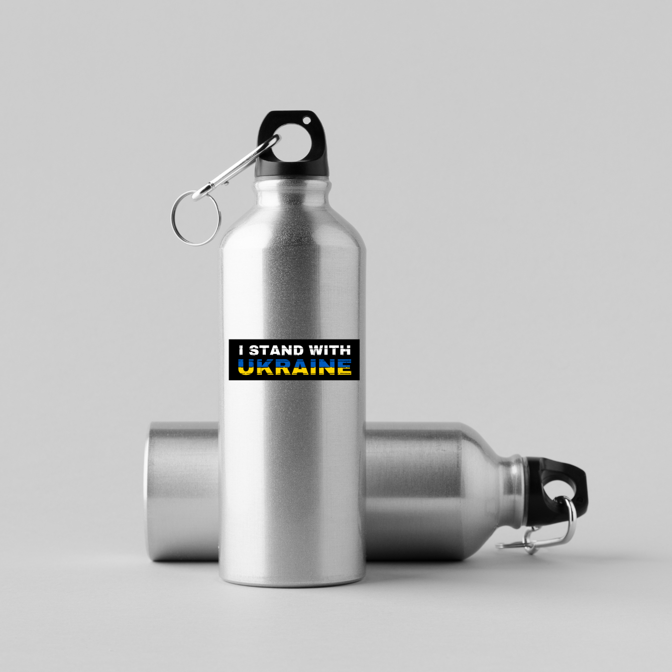 I Stand with Ukraine Sticker | Vinyl | Water-Resistant | 3"x1" | Pro-Ukraine | Support Ukraine | Anti-War | Political Activism Sticker
