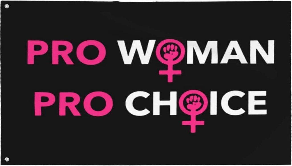 Pro Choice Flag Pro Woman Rights Flag Don'T Tread on My Uterus Garden Yard Flag Indoor Outdoor Home Decor and Protest March Banner with 2 Brass Grommets - Bluck