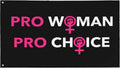 Pro Choice Flag Pro Woman Rights Flag Don'T Tread on My Uterus Garden Yard Flag Indoor Outdoor Home Decor and Protest March Banner with 2 Brass Grommets - Bluck