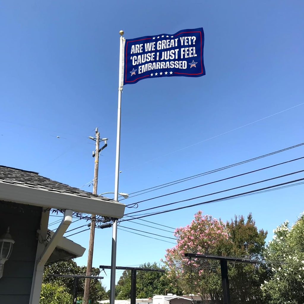 Are We Great yet Flag 3X5 Ft - Humorous Banner