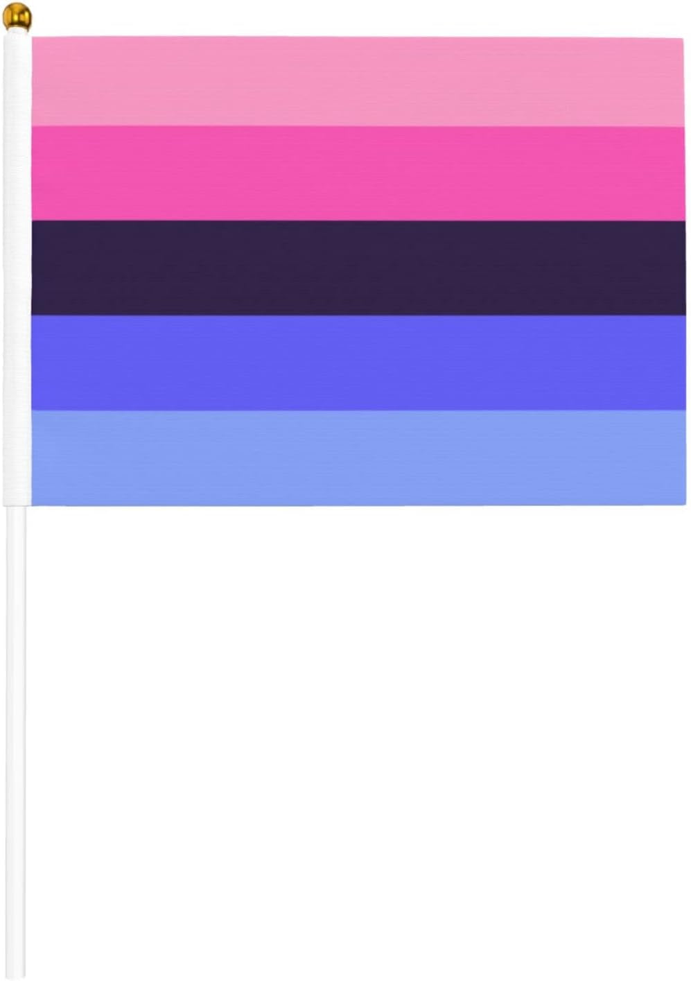 Lgbtq Omnisexual Pride Small Mini Flags Hand Held Flag Decoration for Party Parades Festival Celebration 10 PC