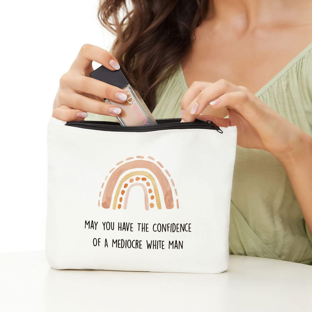 Inspirational Gifts for Women Makeup Bag, Feminist Gift Cosmetic Bag