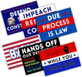 Protest Signs anti Trump to Carry at Rallies 6Pk 12X18” 8647 Resist Hands off Due Process Is Law Defend Constitution Impeach Remove Convict