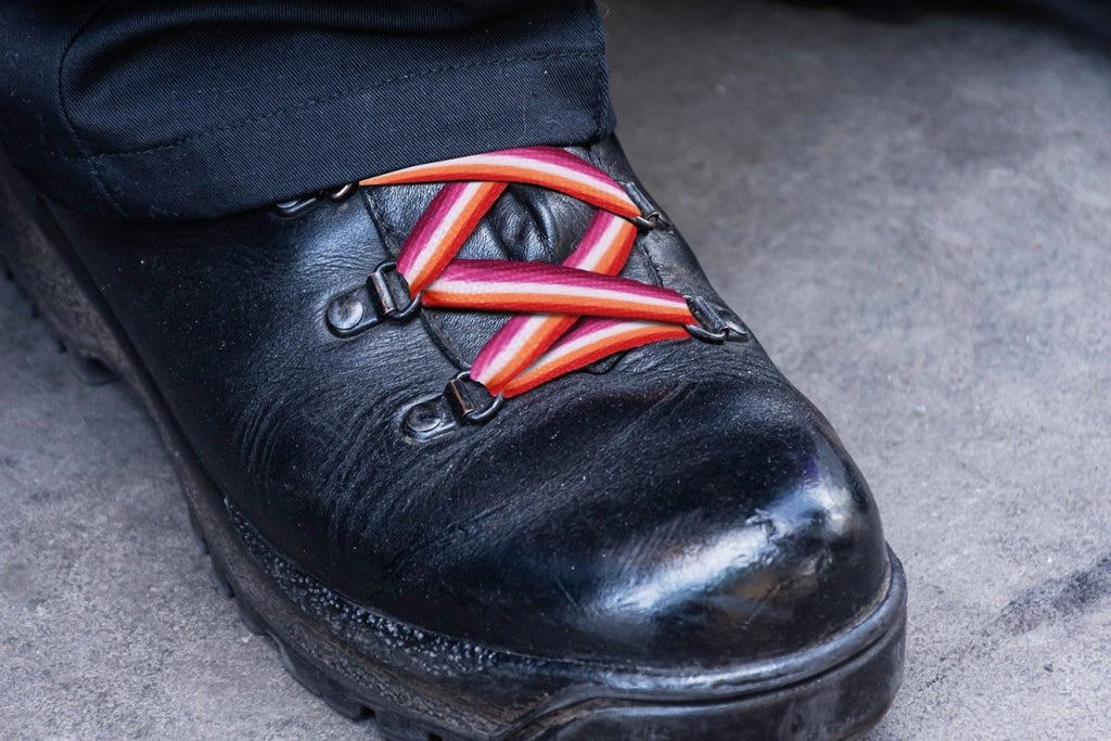 Lesbian Sunset Flag Shoe Laces (1 Pair)