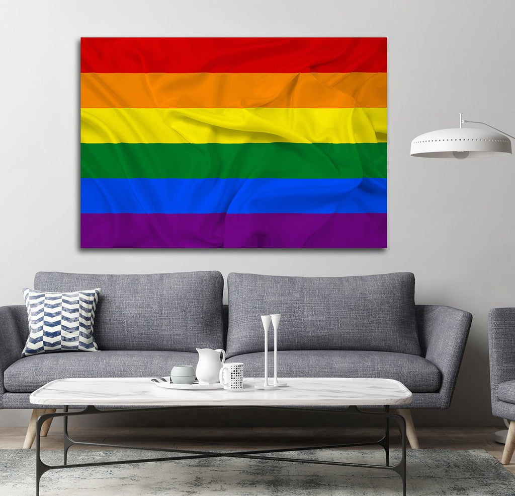 Pride Rainbow Flag Canvas Wall Art LGBTQ+