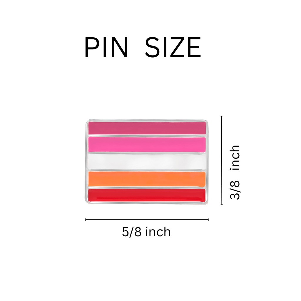 10 Pack Lesbian Sunset Flag Pins